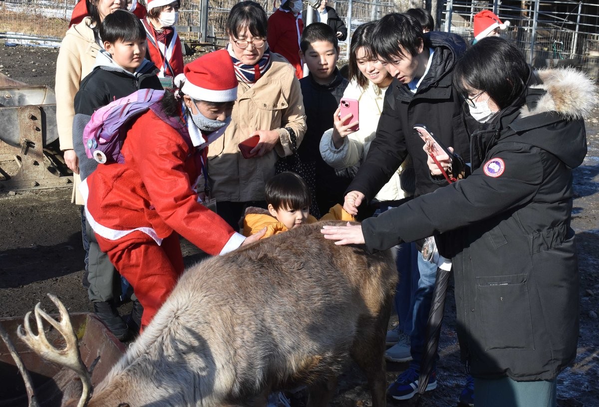 トナカイと触れ合い 釧路市動物園でXマスイベント【釧路市】 – 釧路