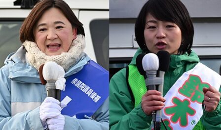 支持を訴える両氏