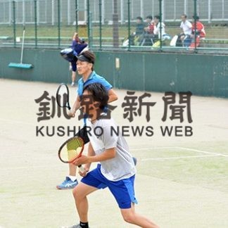 若園・角谷組 男子V 女子は村上・渡部組 テニス市民体育祭ダブルス大会(2019-10-06)