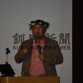 地球温暖化の影響訴え　オノ氏講演(2019-10-09)