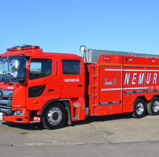 大型水槽備えた　新型消防車導入(2019-10-05)