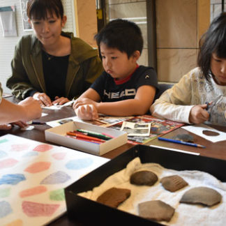 土器の拓本　カラフルに(2019-10-07)