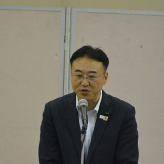 道議選３選感謝　さらなる活躍誓う　笠井氏、秋祭り(2019-09-06)