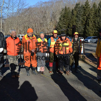 森林公園でエゾシカ初捕獲(2019-12-08)