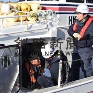 観光遊覧船を安全点検　根室海保(2019-12-20)