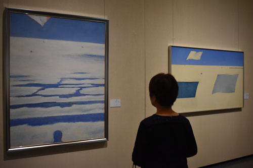 釧路市立美術館では 木下さんの油彩画並ぶ(2019-09-16)