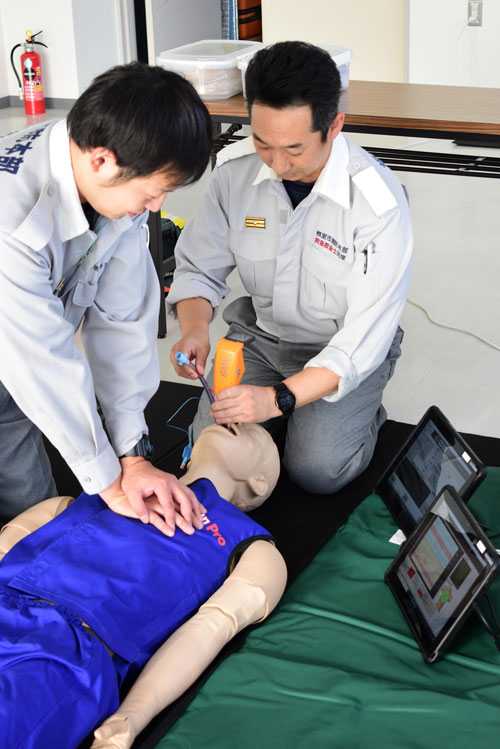 救急処置シミュレーターでリアルに再現(2019-09-14)