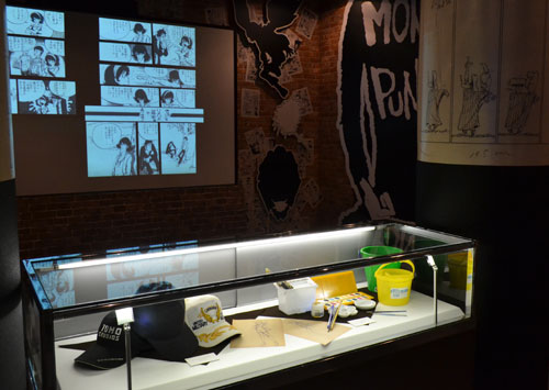 愛用品も並ぶ モンキー・パンチさん追悼展(2019-09-14)