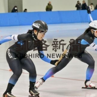 全国高校スケート・アイホ　釧江南女子リレー９位(2020-01-27)