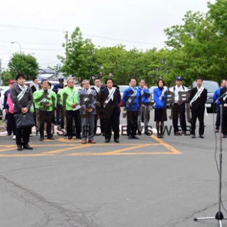 社明運動出発式　５カ所で街頭啓発(2019-07-04)