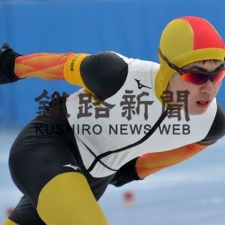 全道中学スケート、男子１５００㍍で藤中（釧北）２位(2020-01-14)