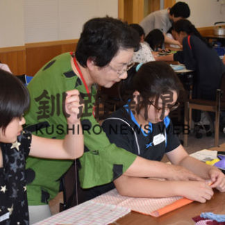 布の巾着袋作りに挑戦(2019-08-15)