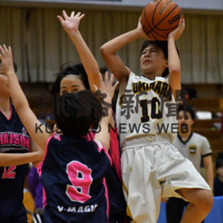 バスケ　シャンソンと地元中学生交歓試合(2019-08-18)