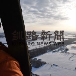 別海牧草地で熱気球試験飛行(2020-01-23)