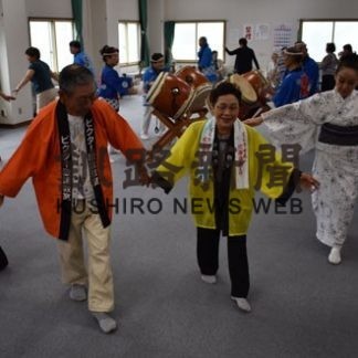 太鼓の生演奏響く　愛国地区(2019-08-28)
