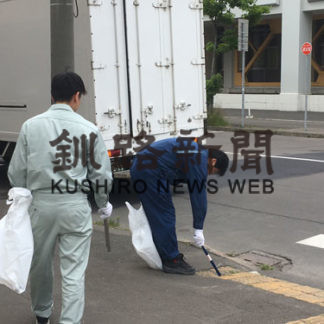 太平洋設備が　北大通など清掃(2019-08-10)