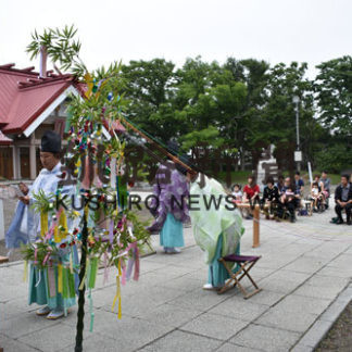 七夕水まつり　短冊に願い事　厳島神社(2019-08-08)