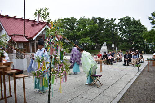 七夕水まつり 短冊に願い事 厳島神社(2019-08-08)