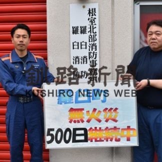 羅臼町火災ゼロ５００日(2019-07-06)