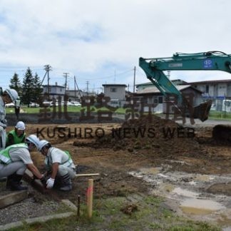 鳥取西中の駐車場　地域貢献で整備　本田組(2019-08-23)