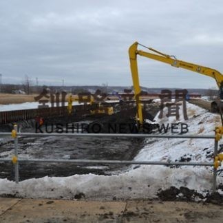 別保川の改修工事着々(2020-01-30)