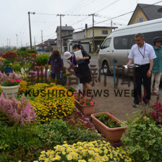 市花壇コンクール審査始まる(2019-08-08)