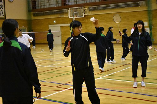 白糠高校でバドミントン授業(2020-02-13)