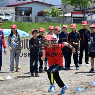 朝陽小で走り方教室(2019-06-07)