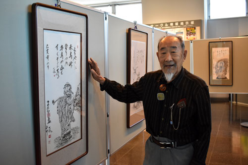 人生訓添えた禅画並ぶ 三富さん米寿記念し作品展(2019-06-28)