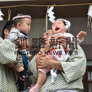 赤ちゃん泣き相撲釧路の厳島　神社で例大祭(2019-07-15)