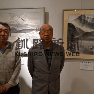 水墨画、日本画多彩に 奥田さん親子展(2019-06-23)