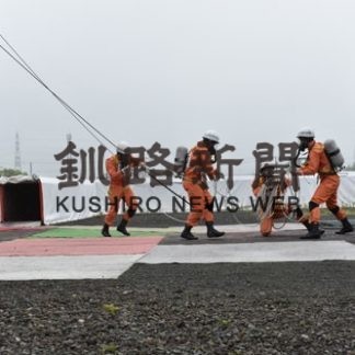 消防訓練大会査閲　訓練成果を披露(2019-07-19)