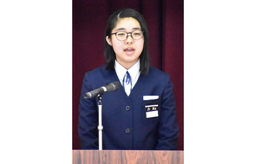 武田(弟子屈中学校3年)さん最優秀賞 少年の主張弟子屈大会(2019-06-06)