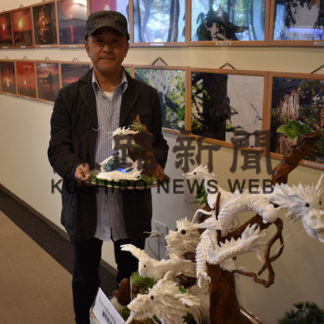 流木や細工繊細表現　三船さん展示会(2019-07-19)