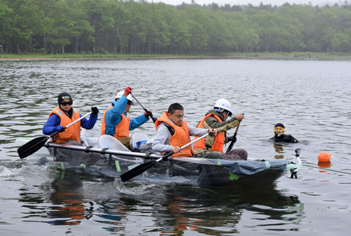 マリモ学習ツアーへ調査 チュウルイ湾でカヌー利用(2019-06-29)