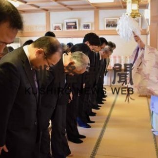 厳かに紀元祭・釧路八幡宮(2020-02-12)