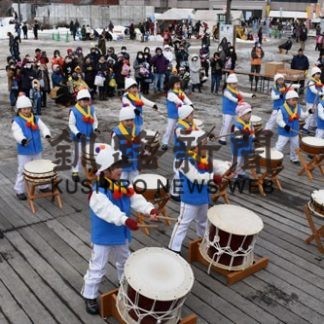 冬まつりでよしの幼稚園が太鼓とダンス披露(2020-02-04)