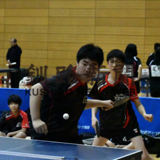 釧鳥取アベック優勝 卓球中学予選(2019-11-18)