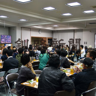 テレビ観戦でエール 日ハムねむろ後援会ビアパーティー(2019-05-31)