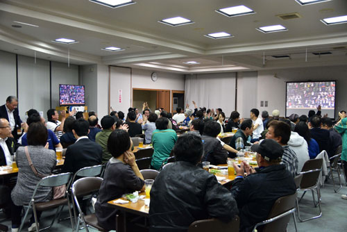 テレビ観戦でエール 日ハムねむろ後援会ビアパーティー(2019-05-31)