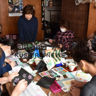 「和カフェ・スロ兎」で和アートの講習会(2020-03-25)
