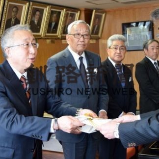 葵建設と協友会が市に１００万円ずつ寄付(2020-04-09)