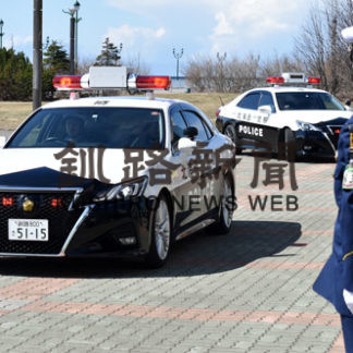 春の交通安全運動で出動式(2020-04-07)