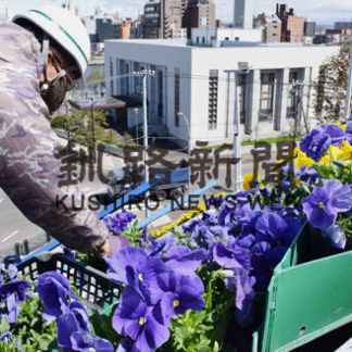 ぬさまい公園の花時計、鮮やかに春の装い(2020-05-16)