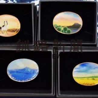 帯留めやアクセ展示　パステル画家・小泉さん製作(2020-05-04)_1