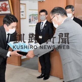 ナオエ石油、根室市に体温計など寄贈(2020-06-19)