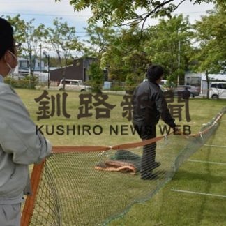ネット張りで事故防止(2020-06-19)