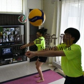 愛国・標茶バレーボール少年団「愛国アローズ」がオンライン練習(2020-06-04)