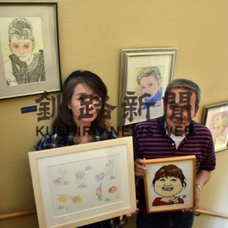 似顔絵作家半田さんら三人三様展(2020-06-10)