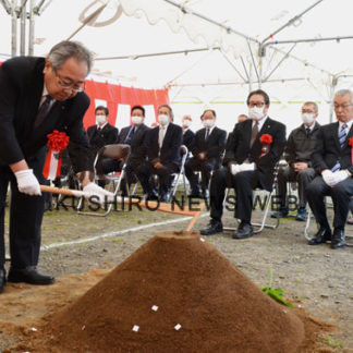 浜中町ウニ種苗生産センター建設を祈願(2020-06-25)